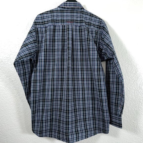 Ariat Pro Series L/S Button Shirt in Blue Plaid Men's Size M - Picture 7 of 10